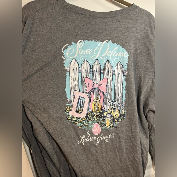 Lauren James Sweet Tee Collection “Sweet Defense” Long Sleeve Tshirt Size Large - Picture 7 of 10